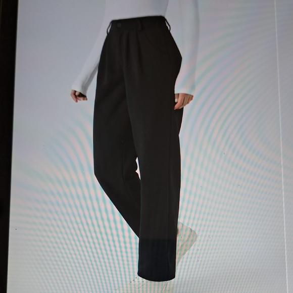 HALARA Pants - MEDIUM     HALARA FLEECE MIDRISE BUTTON / ZIPPER CASUAL PANTS